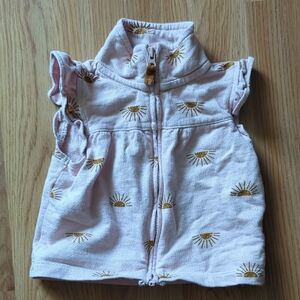 Carter's Pink Vest with Gold Sun Pattern